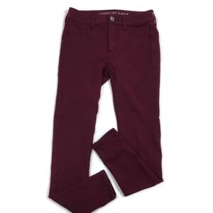 American Eagle Maroon Jegging Jeans